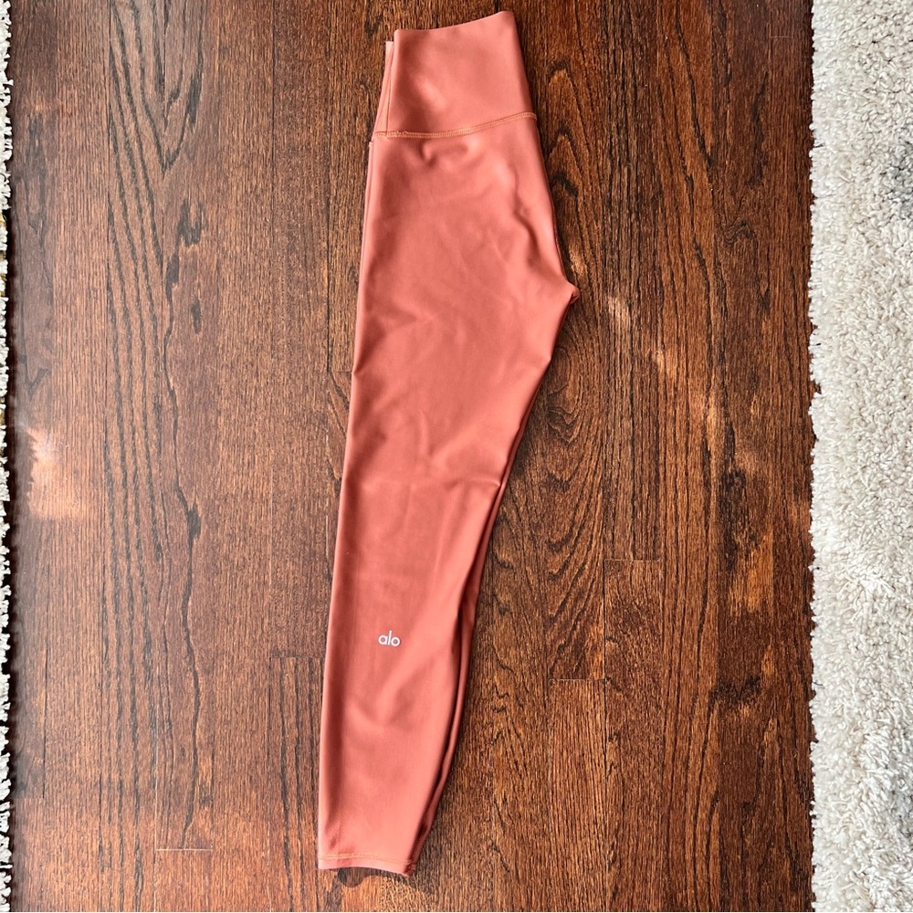 ALO Yoga Nude Brown/Terracotta Orange Leggings Women’s Sz Small